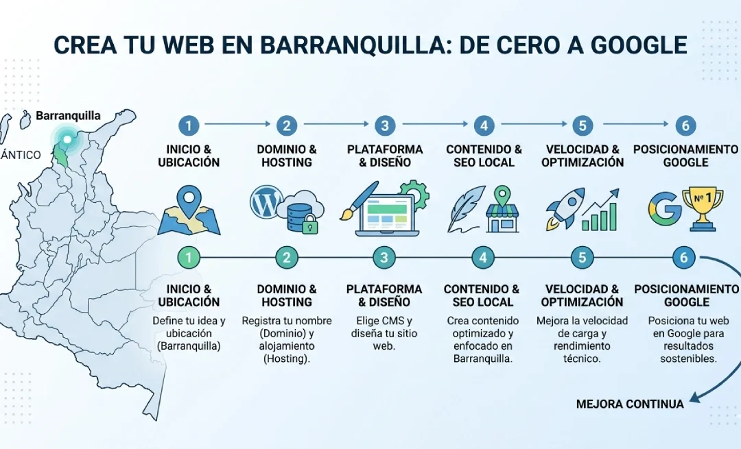 como crear página web en Barranquilla